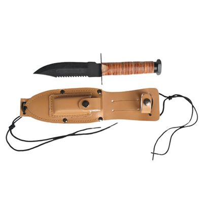 Knife Combat FLIGHT Leather Case BROWN