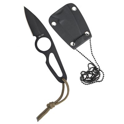 Knife to the neck in a plastic case with necklace 18 cm