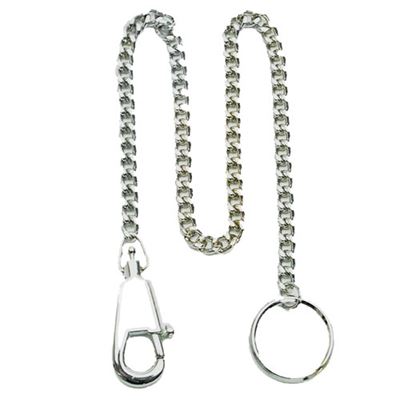 Chain with snap hook 40 cm SILVER