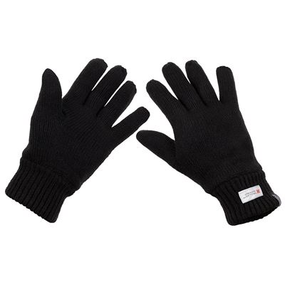 Gloves finger knitted Thinsulate™  BLACK