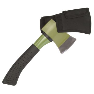 SURVIVAL full metal ax with nylon.púzdrom OLIVE