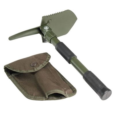 MINI Folding Spade with boots in a housing OLIVE