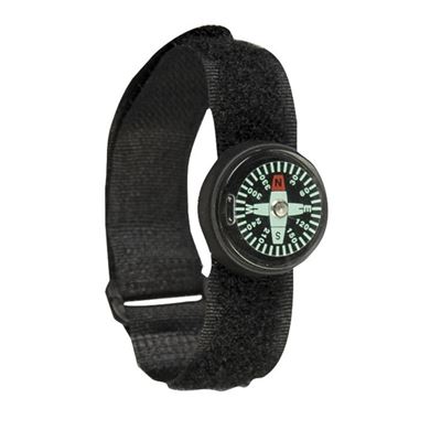 360 ° compass watch. BLACK rubber strap