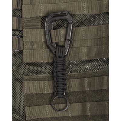 MOLLE carabiner with PARACORD BLACK