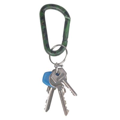 Carabiner with ring 80 mm ALU camouflage