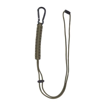 OLIVE PARACORD Lanyard with carabine