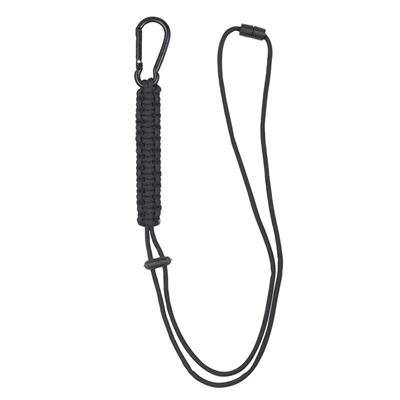 BLACK PARACORD Lanyard with carabine
