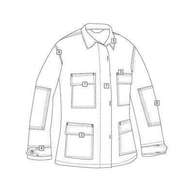Tactical BDU shirt ORIGINAL rip-stop DESERT TIGER STRIPE