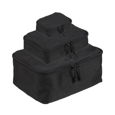 Set of 3 pcs of cases with mesh MESH BLACK