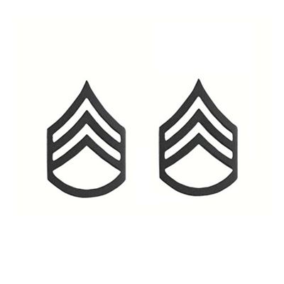 Badge of rank of Staff Sergeant Subdued BLACK