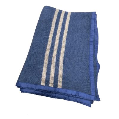 Romanian navy blue wool blanket