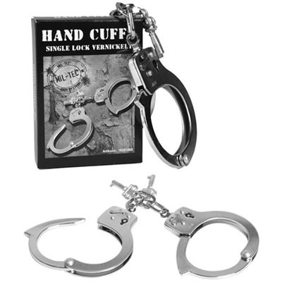 SINGLE LOCK handcuffs, chain silver