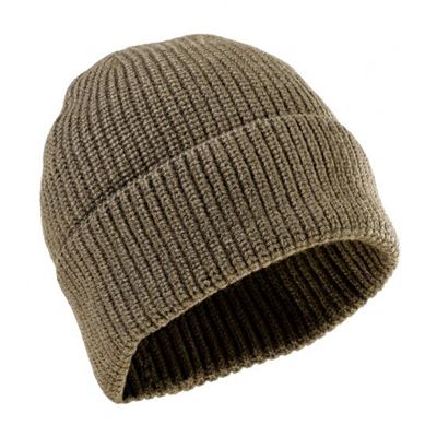 Winter hat knitted CLASSIC MERINO wool OLIVE DRAB