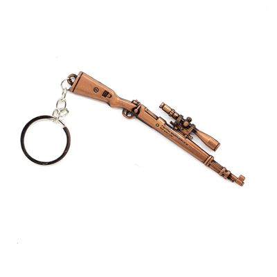 Keychain rifle KAR98K with rifle scope BRASS