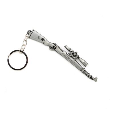 Keychain rifle KAR98K with rifle scope SILVER