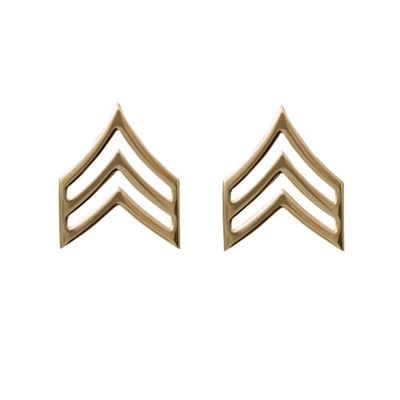 Badge of rank of Sergeant POLISHED GOLD