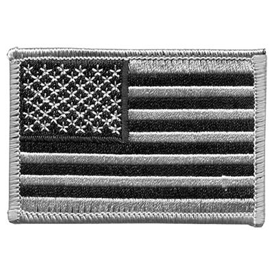 U.S. Flag Patch 5 x 7,5 cm SILVER