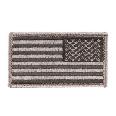 U.S. Flag reverse applique black 5 x 7.5 cm
