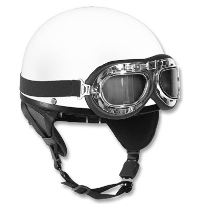 Helmet moto RETRO WHITE