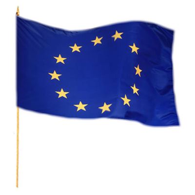 EU flag on the rod