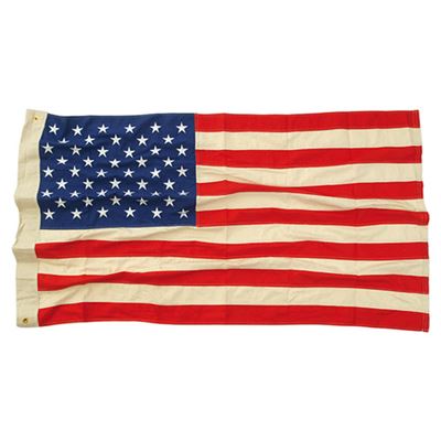 U.S. flag 50 stars VINTAGE embroidered cotton 90x150cm