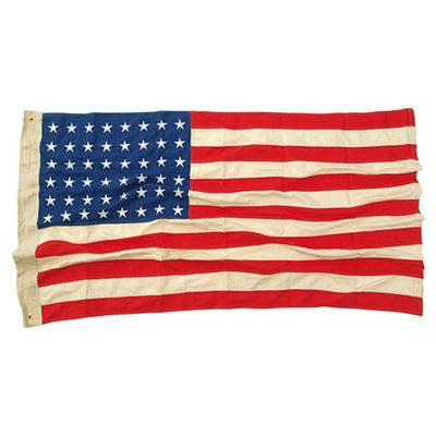 U.S. flag 48 stars VINTAGE embroidered cotton 90x150cm
