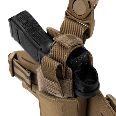 Drop Leg Pistol Holster LCS RDS COYOTE BROWN