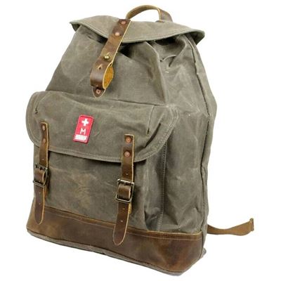Swiss VINTAGE waxed Bushcraft REPRO rucksack