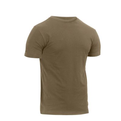 Athletic Fit Solid Color Military T-Shirt COYOTE BROWN