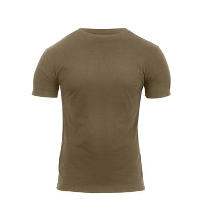 Athletic Fit Solid Color Military T-Shirt COYOTE BROWN
