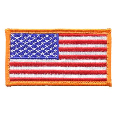 U.S. Flag patch 4.5 x 8.5 cm ORANGE LEM