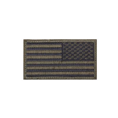 U.S. Flag patch 4.5 x 8.5 cm reverse BLACK / OLIVE