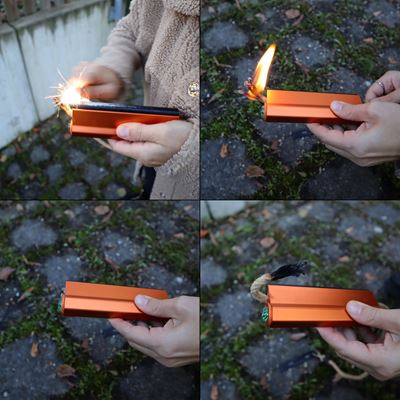 SURVIVAL Multifunction Fire Starter ORANGE Origin Outdoors 179776 5