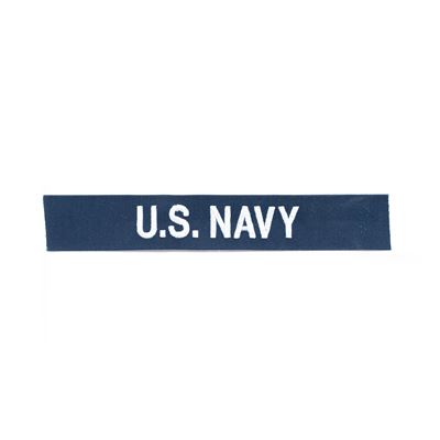 Patch "U. S. Navy" silver thread BLUE