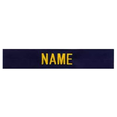 3x patch label "NAME" golden thread BLUE