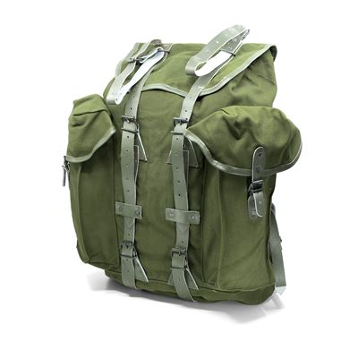 Canvas backpack with leather strap and steel reinforcement OLIV ...