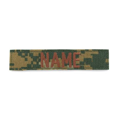 Patch label "NAME" VELCRO MARPAT - DIGITAL WOODLAND