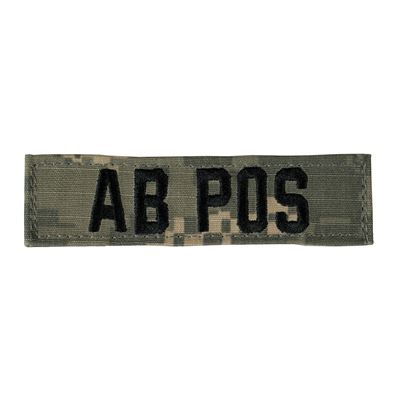 Patch Blood type AB POS velcro ACU