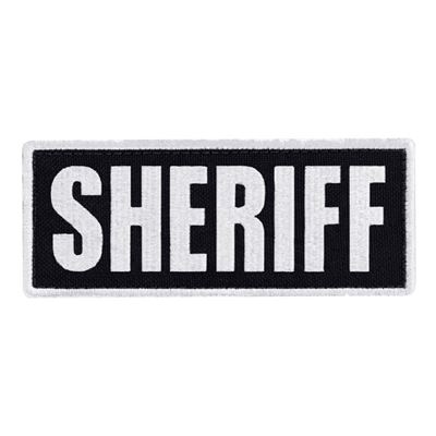 Patch SHERIFF 12,7 x 5 cm WHITE