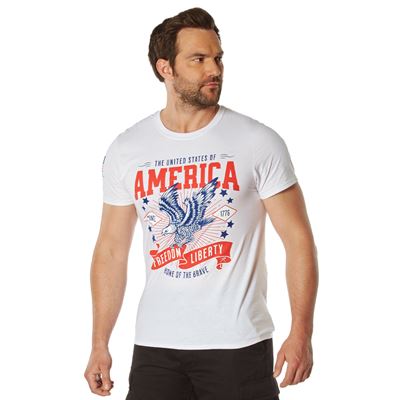 T-shirt Freedom Statement – Motif Minimaliste Blanc Avec Inscription Noire, Coupe Classique