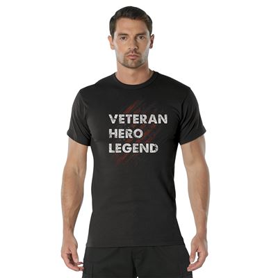 T-Shirt Veteran Hero Legend BLACK