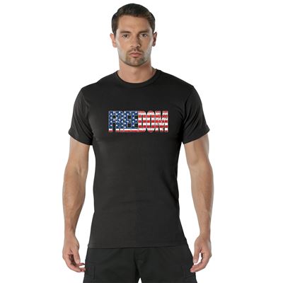 T-Shirt Freedom US FLAG BLACK