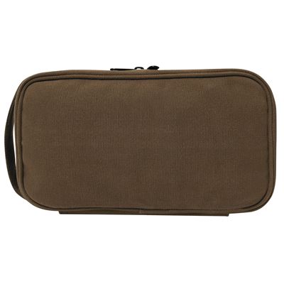 Deluxe Canvas Toiletry Travel Kit EARTH BROWN