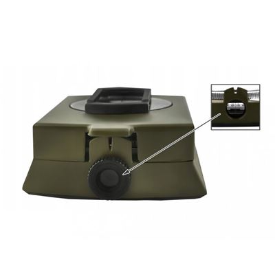 ARMY-style metal GREEN compass with case  185717 4