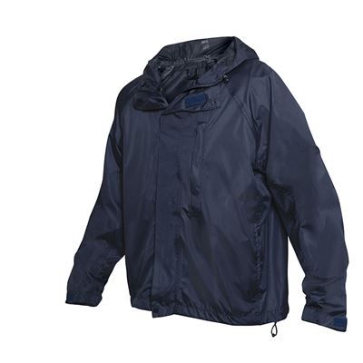 Lightweight waterproof jacket with hood NAVY BLUE