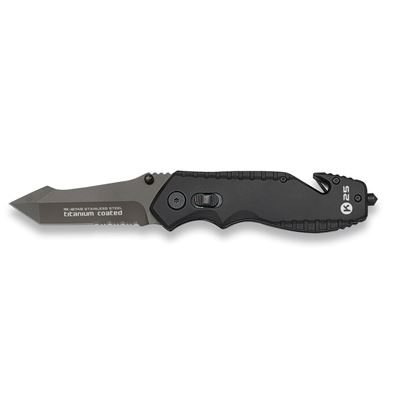 Folding Knife 18749 Tactical combi edge BLACK