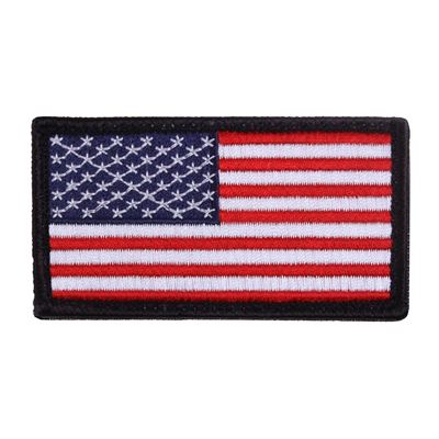 American Flag Patch - Hook Back BLACK BORDER