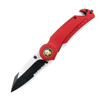Folding Knife SEG-2 FIREFIGHTER kombi edge RED
