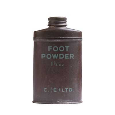 BRITISH WWII FOOT POWDER ORIGINAL USED