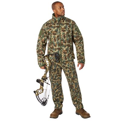 TACTICAL hooded jacket softshell FRED BEAR CAMO